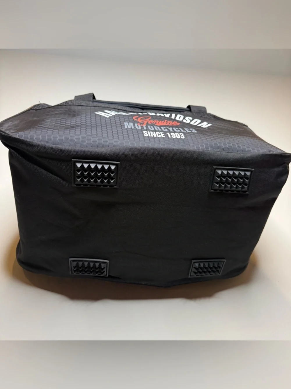 Harley-Davidson Black Duffel with Red Accent Genuine Motorcycles Logo
